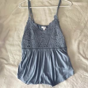 Blue Lace Tank Top
